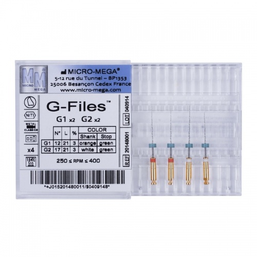 Набор инструментов эндодонтических G-Files assorted Classics (G1 и G2 по 2 шт.)