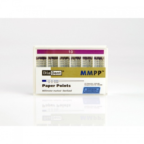 Штифты стоматологические абсорбирующие бумажные с миллиметровой маркировкой Paper Points MMPP Millimeter Marked Color Coded (200 шт.)