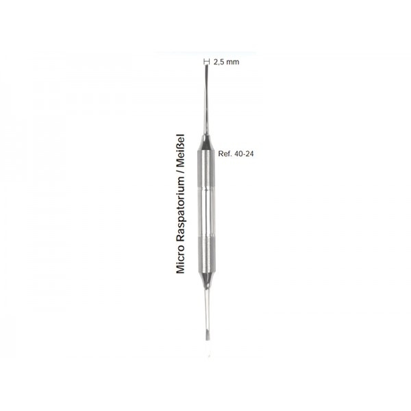 Распатор, ручка DELUXE, диаметр 10 мм, 2,5-2,5 мм
