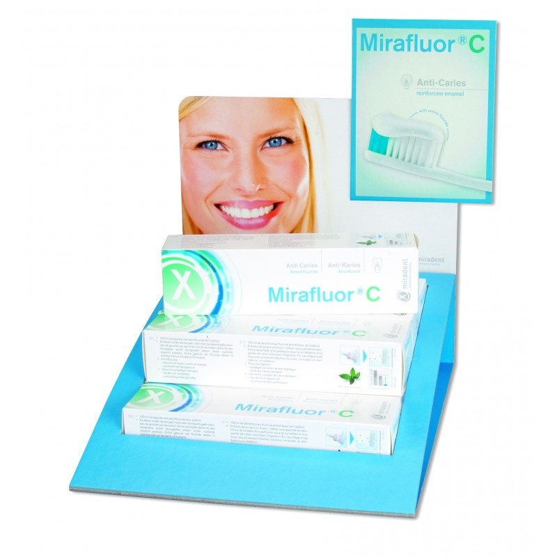 Паста зубная с аминофторидами Mirafluor C (8 тюбиков по 100 мл на стенде)