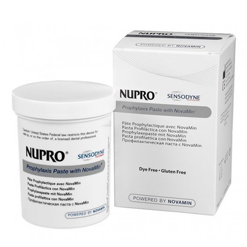 Паста профилактическая снижающая чувствительность для полировки и удаления пятен Nupro Sensodyne (банка 340 г, держатель)