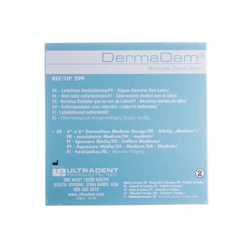 Коффердам синтетический для изоляции полости рта DermaDam Synthetic (20 шт.)