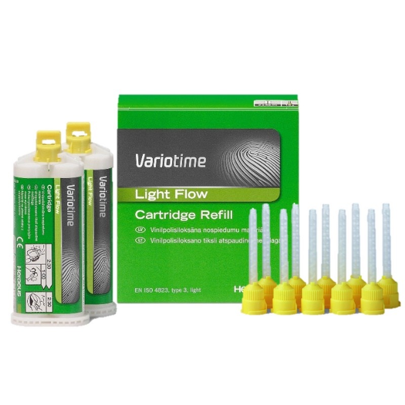 Материал оттискной ортопедический Variotime Light Flow (2 картриджа по 50 мл, насадки)