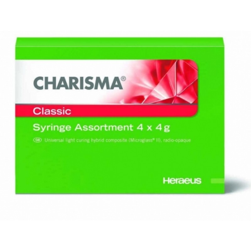 Материал рентгеноконтрастный светоотверждаемый микрогибридный Charisma CLASSIC Syr Assortment (шприцы 4 шт. по 4 г)