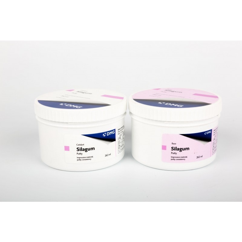 Материал силиконовый для предварительных оттисков Silagum Putty Fast (2 банки по 262 мл)