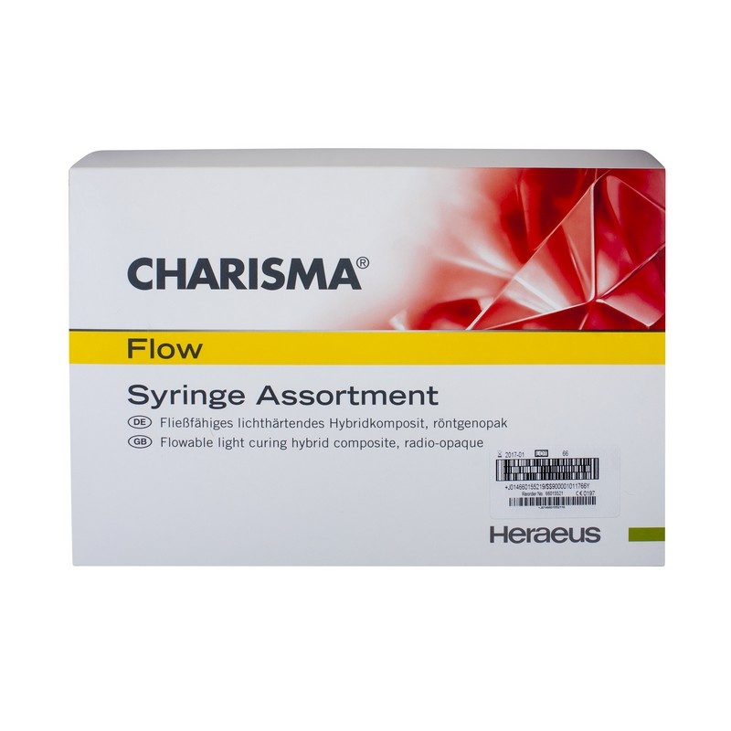 Набор с светоотверждаемым микрогибридным композитным материалом Charisma Flow Syr Assortment (4 шприца по 1,8 мл)