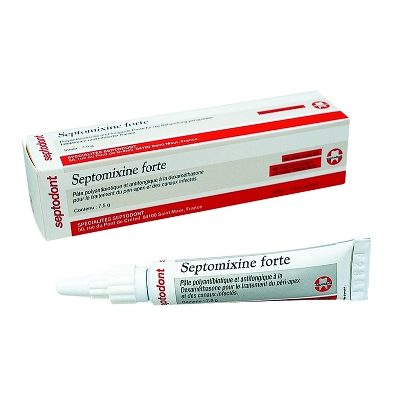 Паста для использования в эндодонтии Septomixine (7,5 г) Паста для использования в эндодонтии Septomixine (7,5 г)