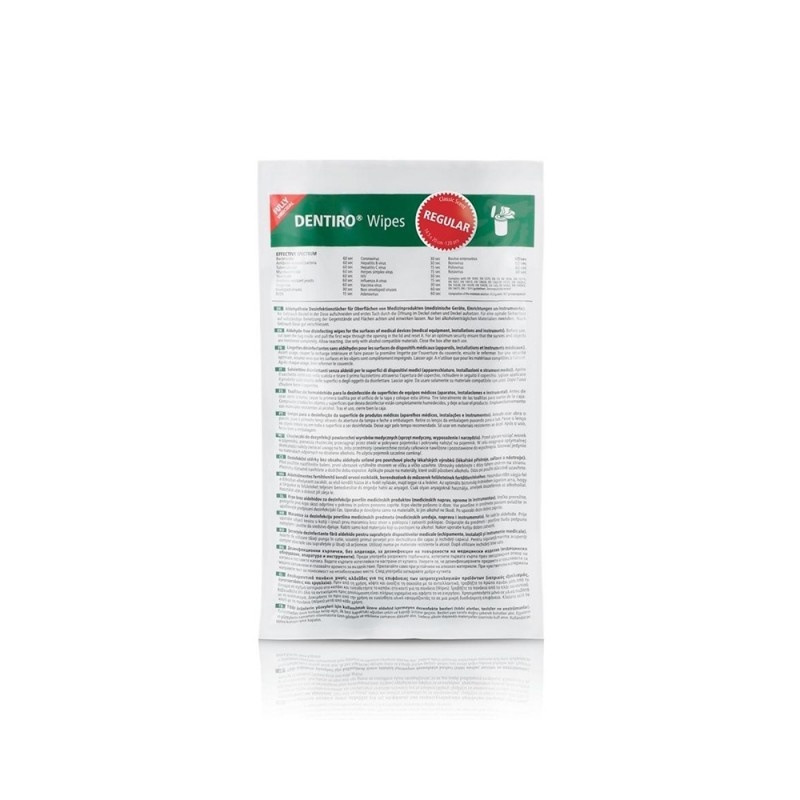 Салфетки для предстерилизационной очистки и дезинфекции Dentiro Wipes (120 шт. в блоке)
