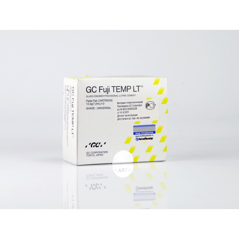 Цемент стеклоиономерный для временной фиксации ортопедических конструкций GC Fuji Temp LT (набор)