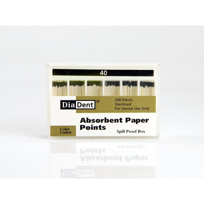 Штифты абсорбирующие бумажные стоматологические для просушки каналов Absorbent Paper Points (200 шт.)