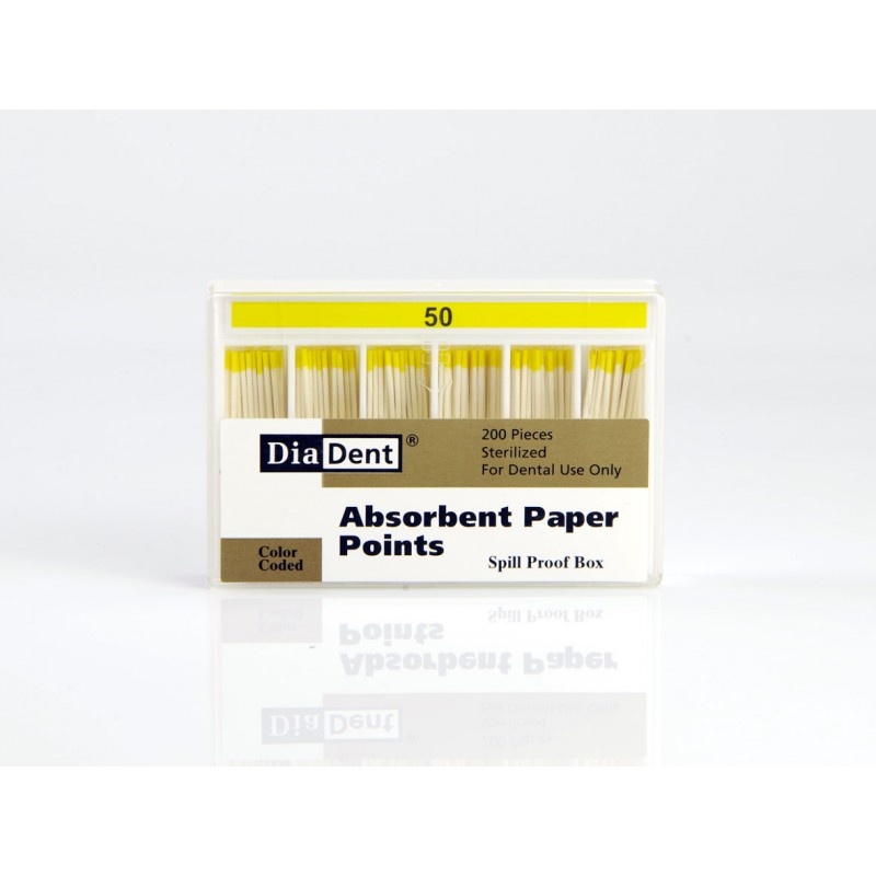 Штифты абсорбирующие бумажные стоматологические для просушки каналов Absorbent Paper Points (200 шт.)