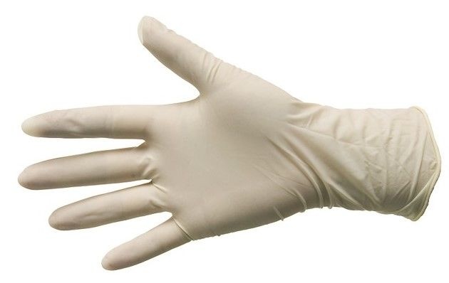 Перчатки смотровые латексные текстурированные неопудренные двойного хлорирования (уп/100шт), с валиком (EL2), Clean+Safe, 1, XS