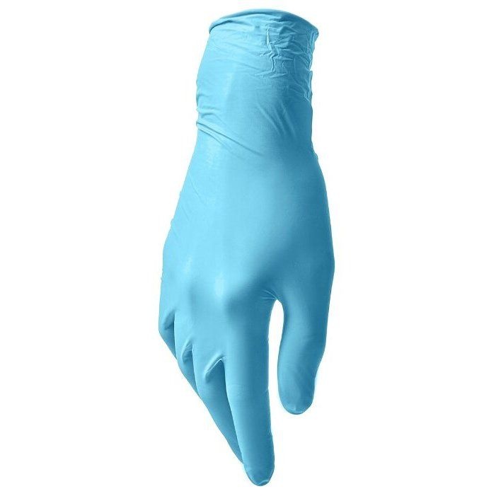 Перчатки нитриловые голубые размер XS, 200 шт, SFM