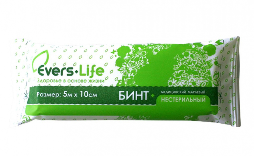 Бинт марлевый нестерильный 5 м * 10 см Evers Life