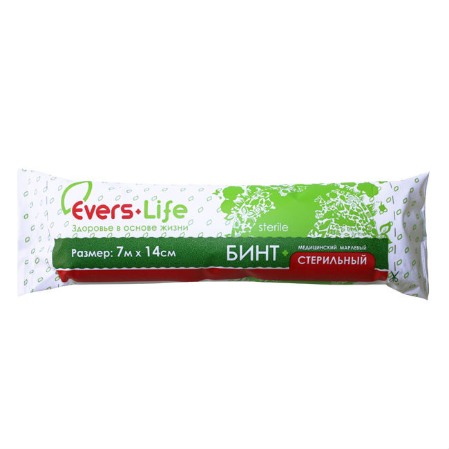 Бинт марлевый стерильный 7 м * 14 см Evers Life
