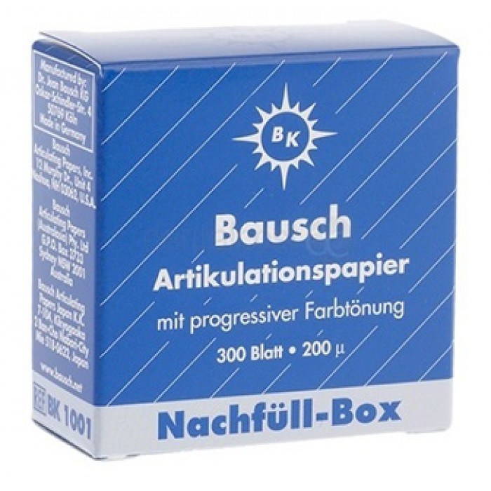 Бумага артикуляционная Baush BK01 200 мкм 300 листов синяя