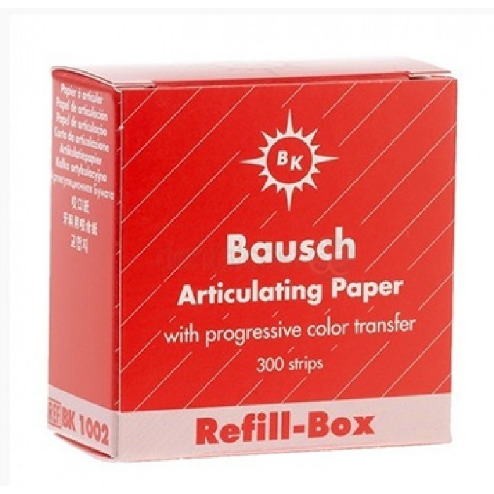 Бумага артикуляционная Baush BK02 200 мкм 300 листов красная