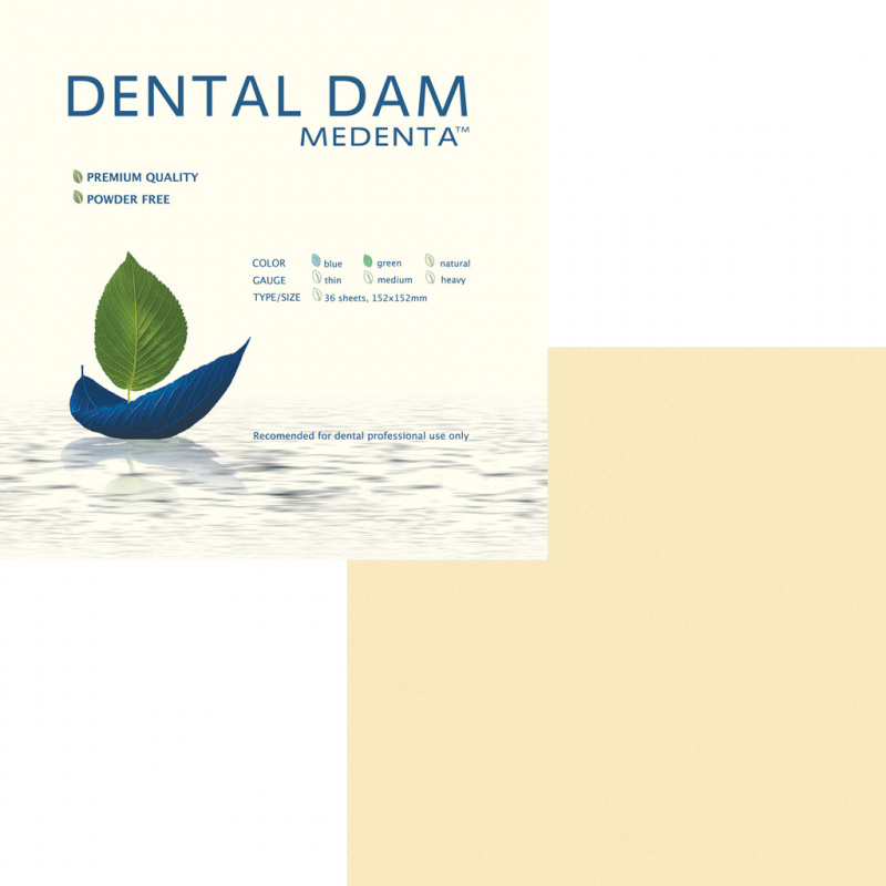 Раббер Дам платки натурал 152 * 152 мм MEDENTA Heavy 36 шт