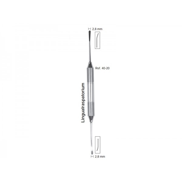 Распатор Lingual, ручка DELUXE, диаметр 10 мм, 2,8-2,8 мм