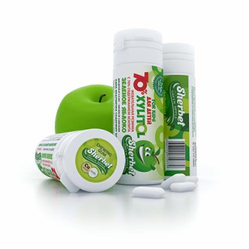 Резинка жевательная зеленое яблоко Xylitol 70 % (30 шт.)
