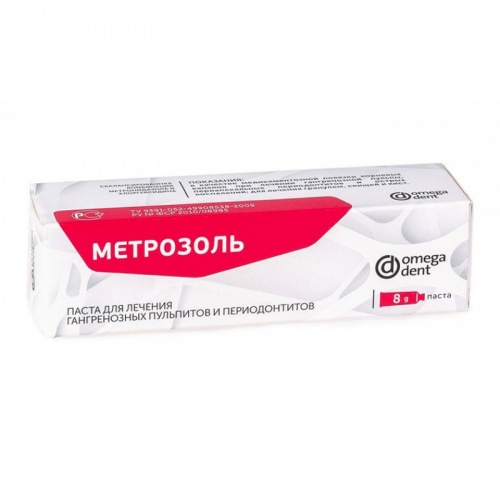 Паста для лечения гангренозных пульпитов и периодонтитов Метрозоль (8 г)