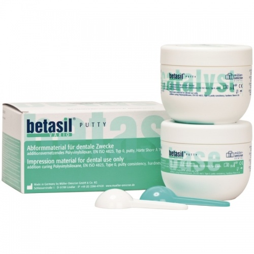 Слепочная масса А-силиконовая Betasil putty А70 (базовый слой 300 мл+300 мл)